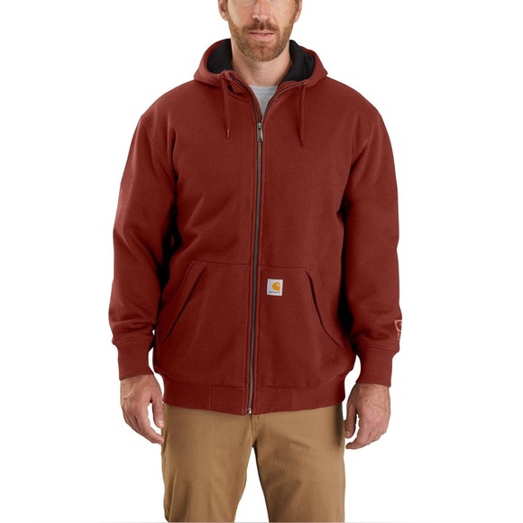 Carhartt men’s RAIN DEFENDER LOOSE FIT THERMAL-LINED FULL-ZIP SWEATSHIRT. medium